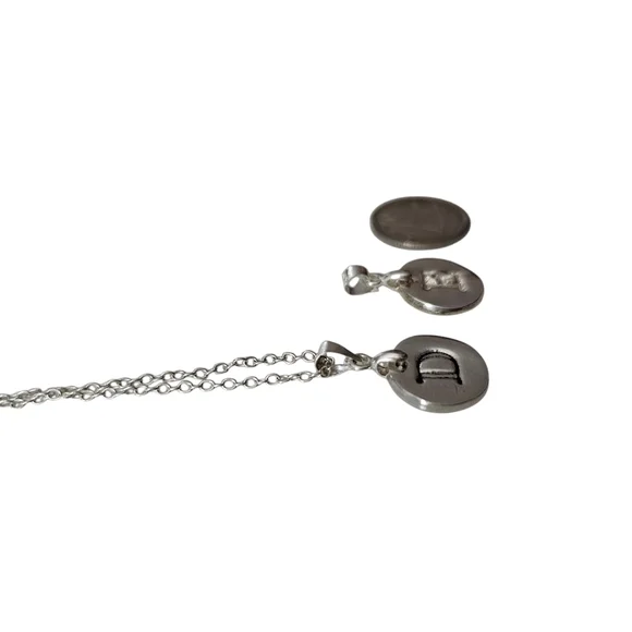Choose Your Initial, Fine Silver Initial Charms With Bail, Custom,new - Picture 3 of 3